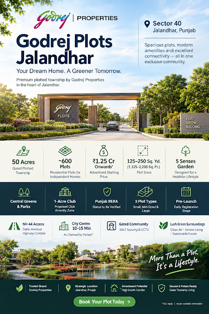Godrej Plots Jalandhar - 50-acre gated plotted township with about 600 residential plots